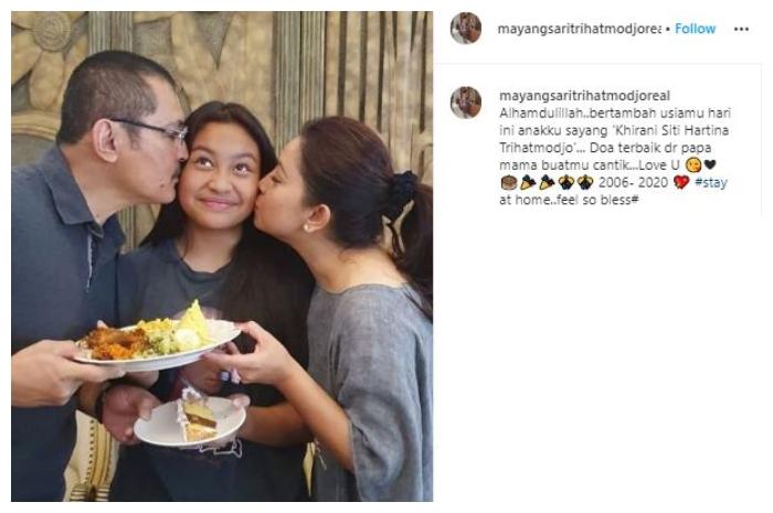 Momen ultah anak Mayangsari. (Instagram/@mayangsaritrihatmodjoreal)