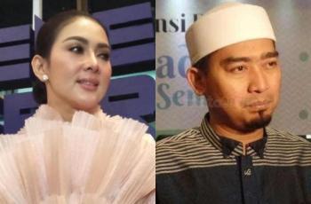 Posisi Kaki Syahrini saat Berjemur, Ustaz Solmed Ziarah Kubur Almarhum Uje