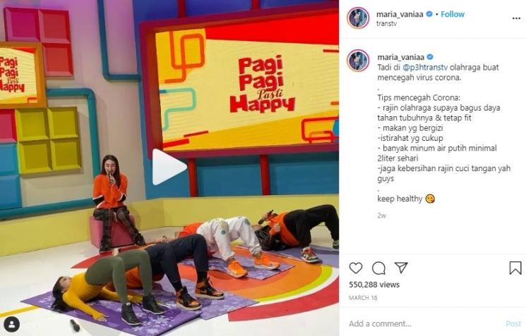 Video Maria Vania. (Instagram/@maria_vaniaa)