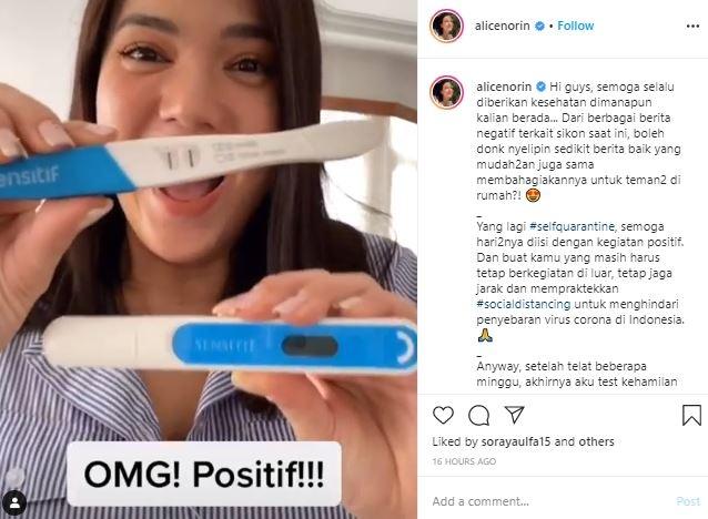 Alice Norin hamil anak kedua. (Instagram/@alicenorin)