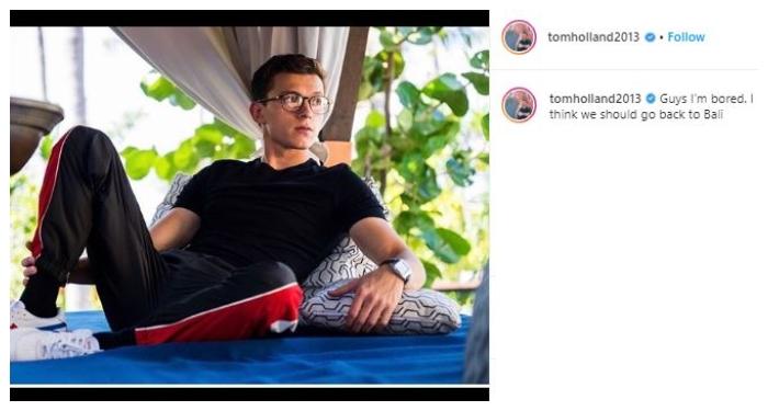 Tom Holland ngebet ke Bali. (Instagram/@tomholland2013)