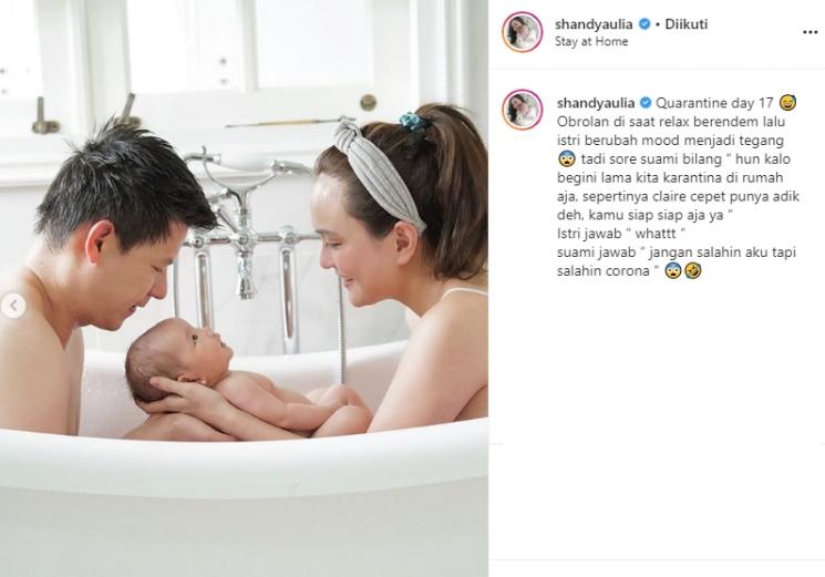 Shandy Aulia, David Herbowo dan Claire Herbowo (Instagram/@shandyaulia)