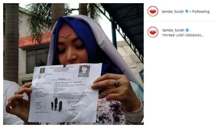 Penampilan terbaru Roro Fitria. (Instagram/@lambe_turah)