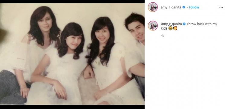 Mama Amy bersama Raffi Ahmad, Nissya dan Syahnaz. (Instagram/@amy_r_qanita)