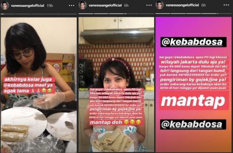 Vanessa Angel menekuni bisnis barunya jualan kebab (Instagram @vanessaangelofficial)