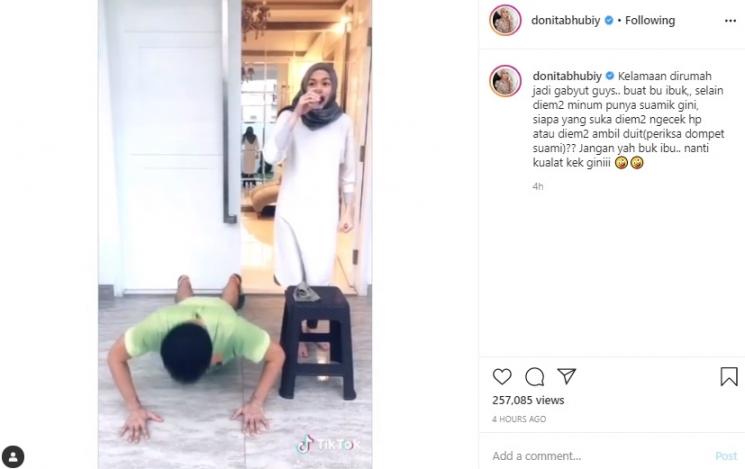 Video kocak Donita dan Adi Nugroho. (Instagram/@donitabhubiy)