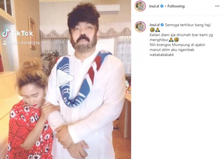 Inul Daratista dan Adam Suseno Peragakan Rhoma Irama (Instagram/@inul.d)