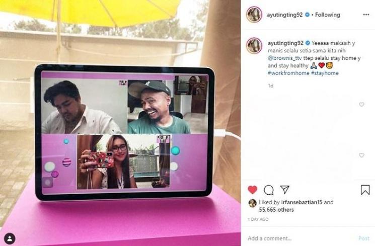 Potret Ayu Ting Ting saat Karantina Mandiri (Instagram @ayutingting92)