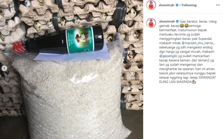 Penyaluran bantuan Soimah (Instagram/@showimah)