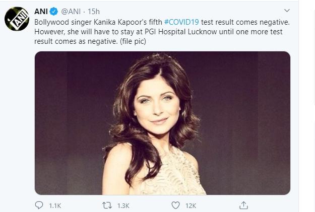 Kanika Kapoor (Twitter/@ANI)