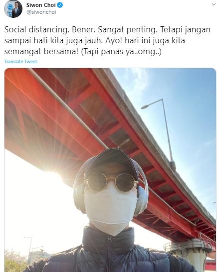 Choi Siwon pakai caption bahasa Indonesia (Twitter/@siwonchoi)