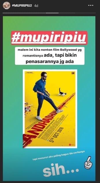 Andhadhun. (Instagram/@fitrop)