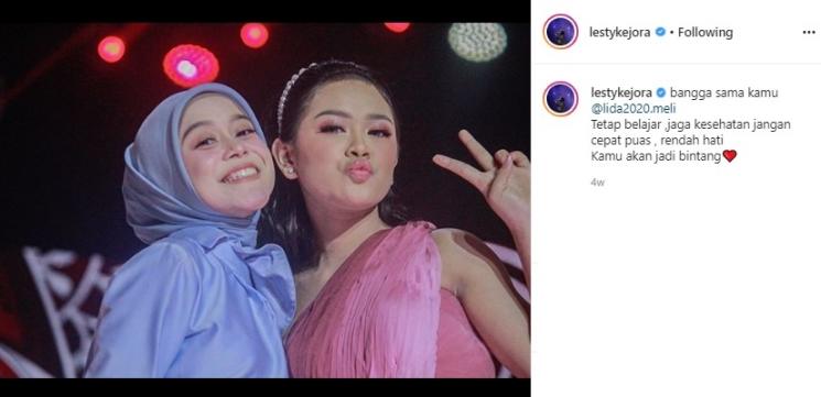 Potret Lengket Lesty Kejora dan Rara LIDA. (Instagram/@lestykejora)