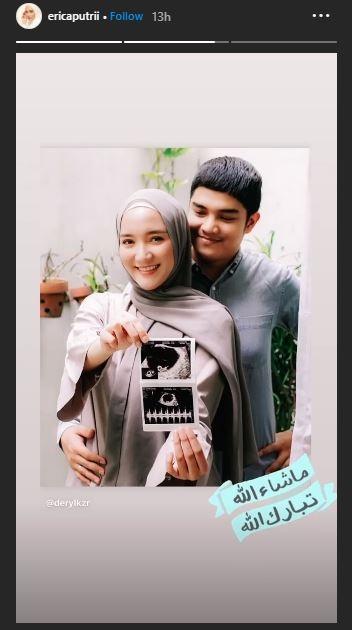 Potret mesra Erica Putri dan suami. (Instagram/@ericaputrii)