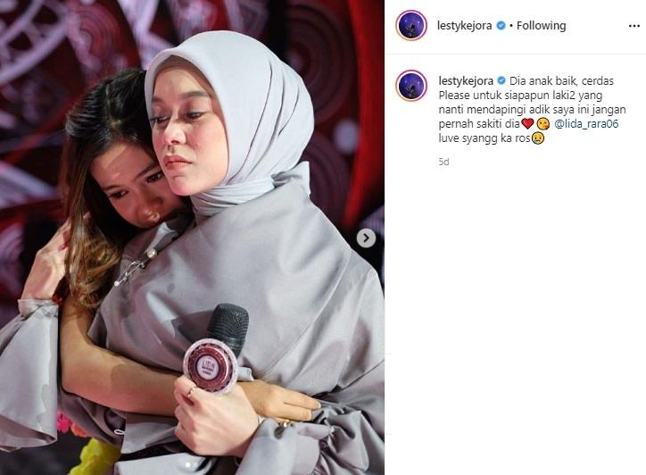 Potret Lengket Lesty Kejora dan Rara LIDA. (Instagram/@lestykejora)