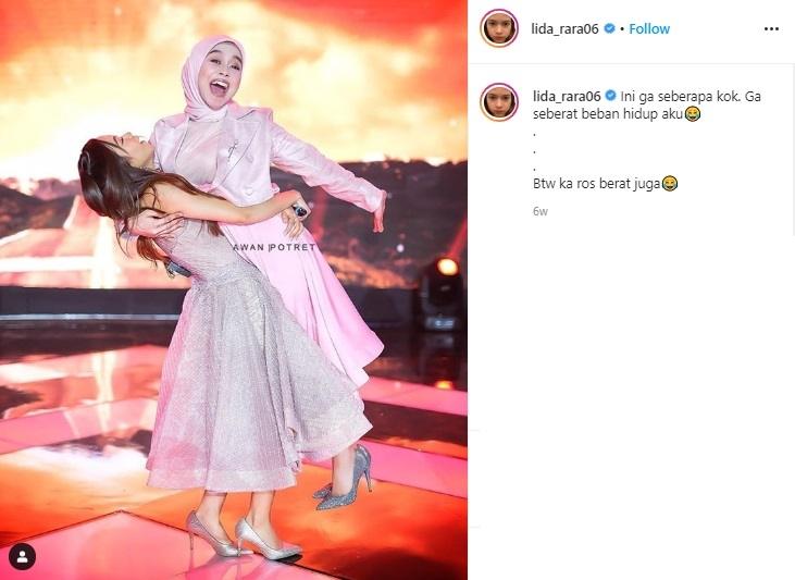 Potret Lengket Lesty Kejora dan Rara LIDA. (Instagram/@lestykejora)