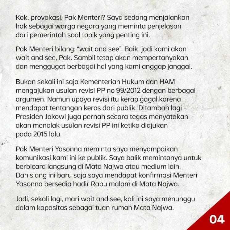 Postingan Najwa Shihab. (Instagram/@najwashihab)