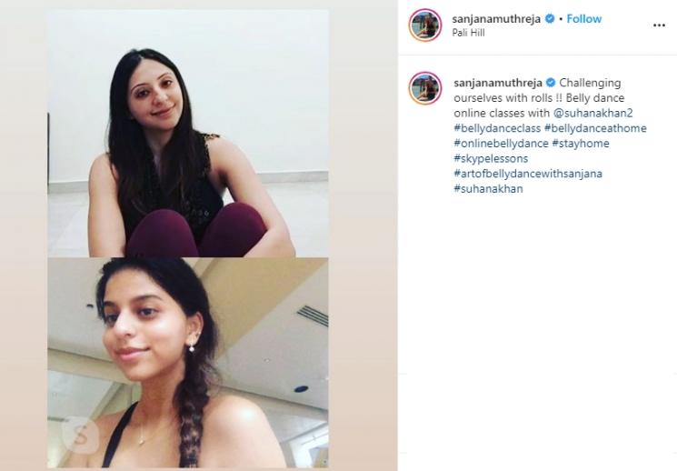 Suhana Khan dan pelatihnya (Instagram/@sanjanamuthreja)