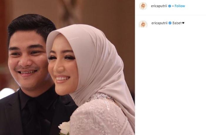 Potret mesra Erica Putri dan suami. (Instagram/@ericaputrii)