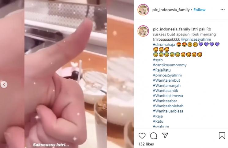 Syahrini bikin Dalgona Coffee (Instagram/@plc_indonesia_family)