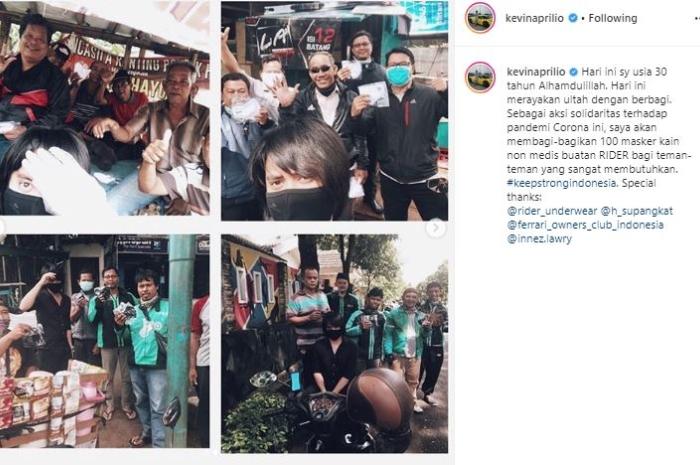 Momen ulang tahun Kevin Aprilio. (Instagram/@kevinaprilio)