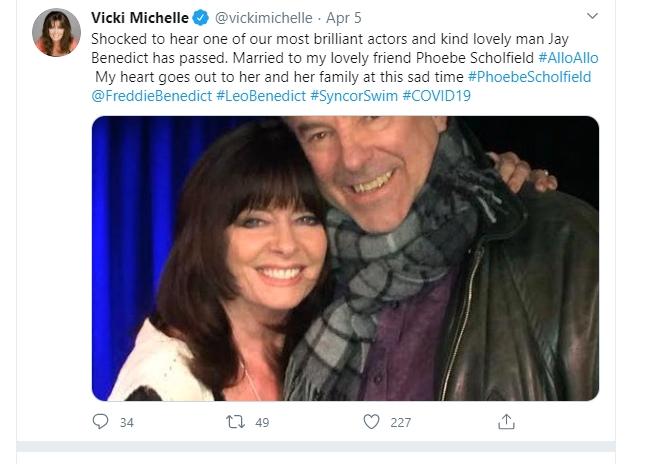 Jay Benedict meninggal dunia (Twitter/@vickimichelle)
