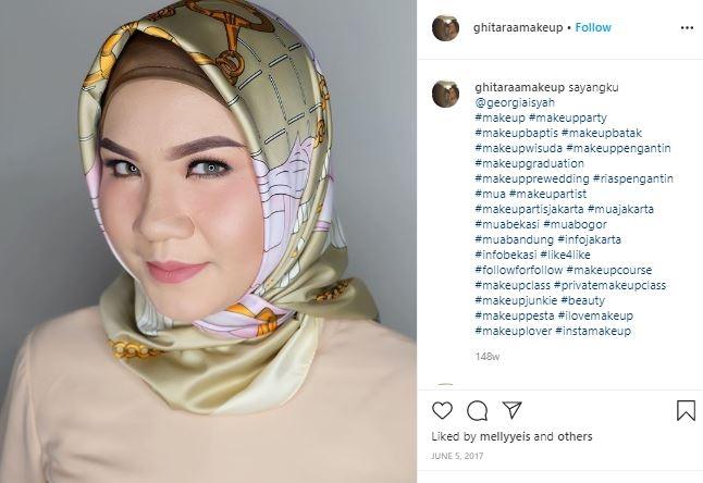 Georgia Aisyah. (Instagram/@gitaraamakeup)