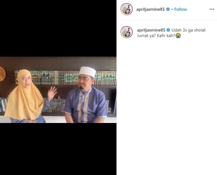 April Jasmine dan Ustaz Solmed (Instagram/@apriljasmine85)