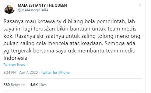 Maia Estianty. (Twitter/MaiaSangJuara)