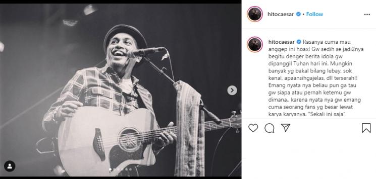 Caesar Hito Kenang Glenn Fredly (Instagram/@hitocaesar)
