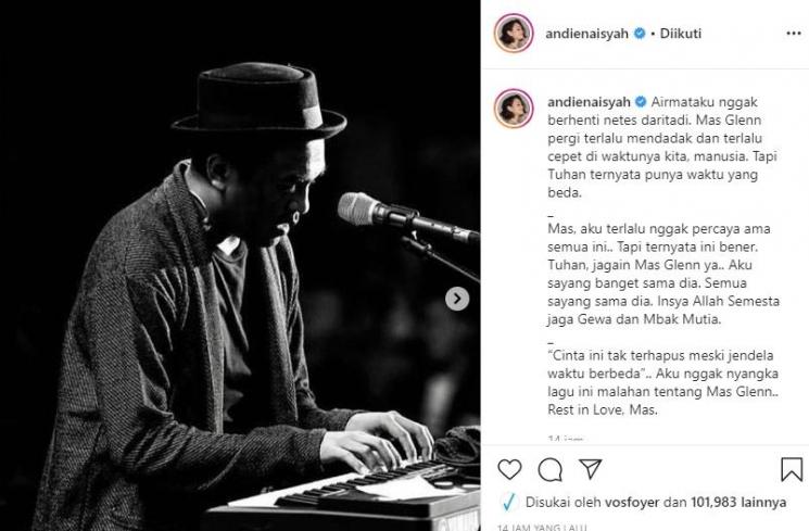 Andien kenang Glenn Fredly (Instagram/@andienaisyah)