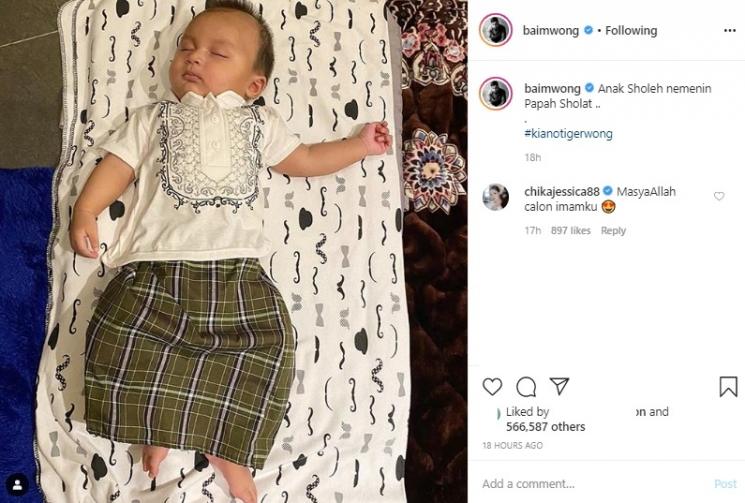 Anak Baim Wong dan Paula Verhoeven, Kiano Tiger Wong. (Instagram/baimwong)