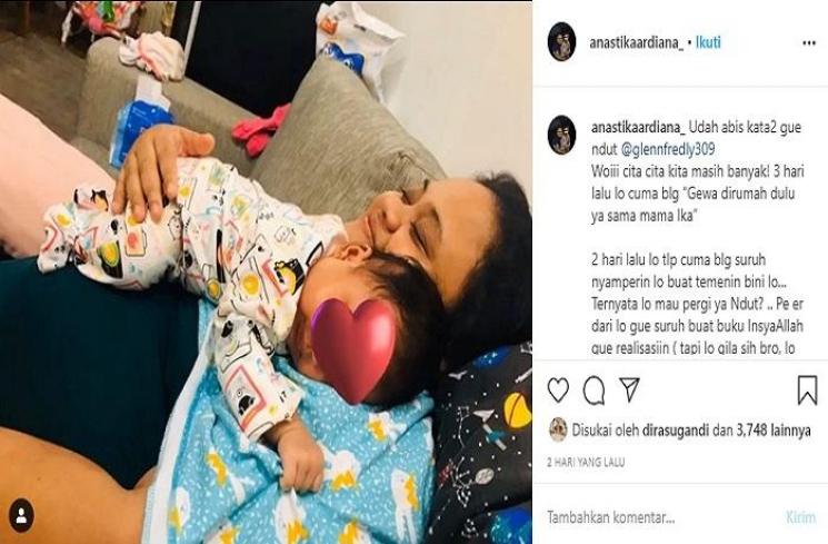 Glenn Fredly sempat menitipkan sang anak kepada manager (Instagram @anastikaardiana_)