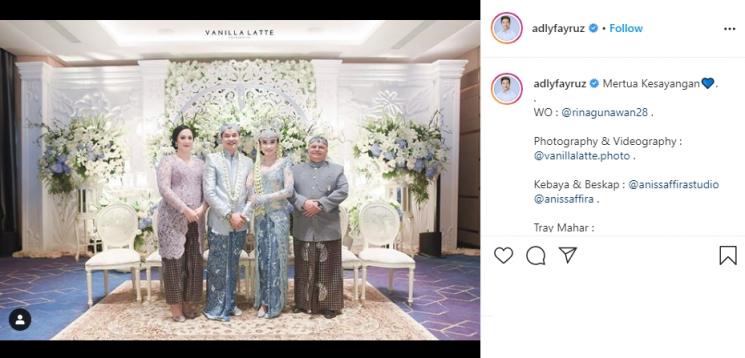 Momen akad Adly Fairuz dan Angbeen Rishi (Instagram/@adlyfayruz)