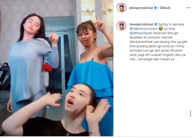 Dewi Perssik, Cimoy Montok dan Lebby Wilayati (Instagram/@dewiperssikreal)