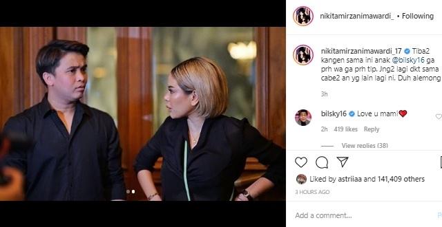 Nikita Mirzani ungkap kerinduannya kepada Bily Syahputra. [Instagram]