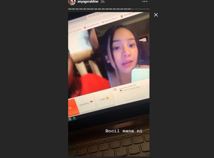 Anya Geraldine video call netizen. (Instagram/@anyageraldine)