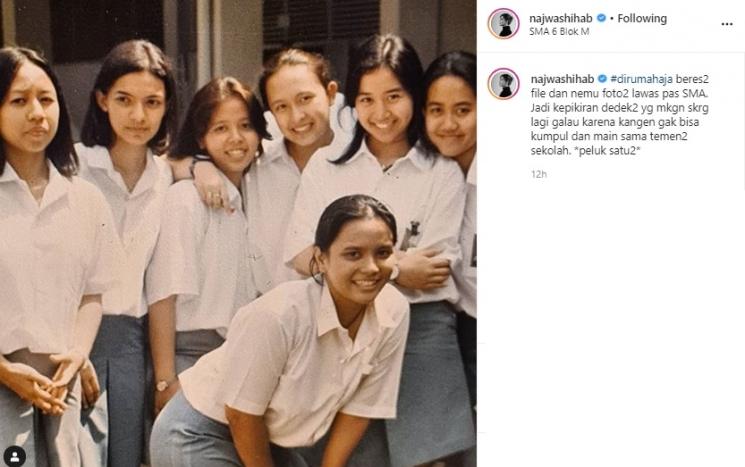 Foto Najwa Shihab masa SMA. (Instagram/@najwashihab)