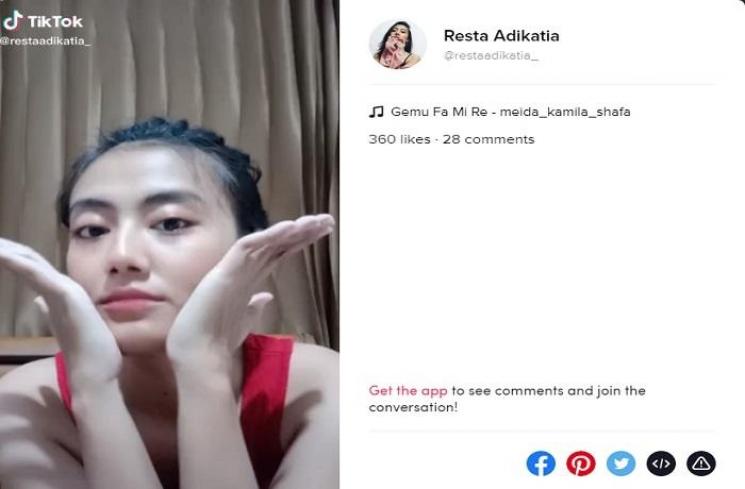 Resta Adikatia (TikTok @restaadikatia_)