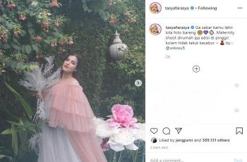 Maternity shoot Tasya Farasya (Instagram @tasyafarasya)
