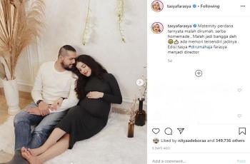 Maternity shoot Tasya Farasya (Instagram @tasyafarasya)