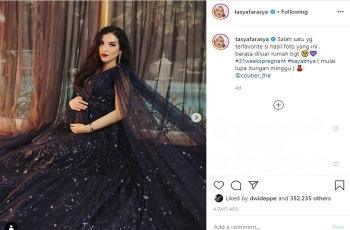 Maternity shoot Tasya Farasya (Instagram @tasyafarasya)