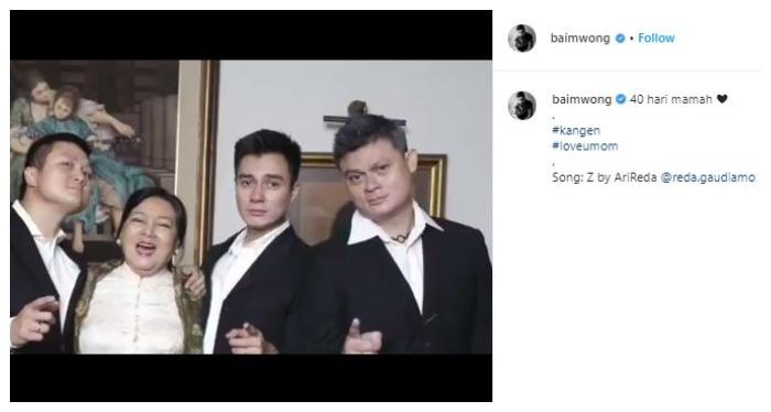 40 hari meninggalnya ibu Baim Wong. (Instagram/@baimwong)
