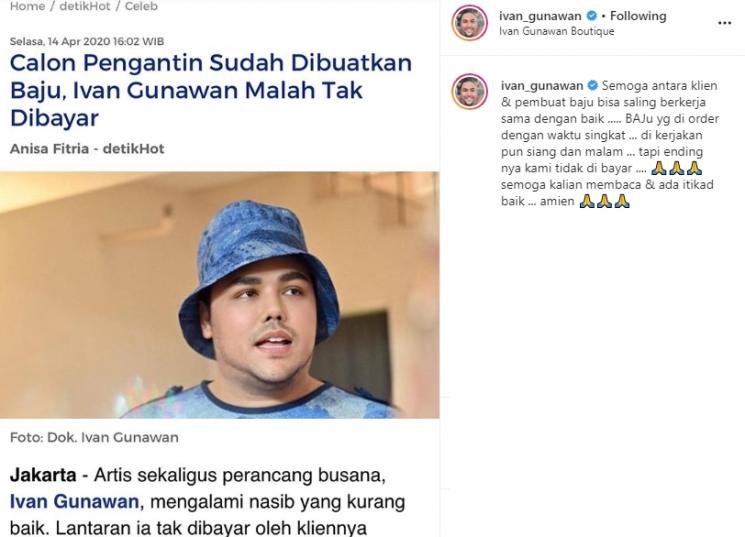 Ivan Gunawan Kena Tipu. (Instagram/@ivan_gunawan)