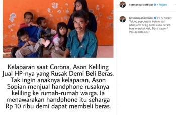 Ini Alamat Ason Sopian, Lelaki yang Jual HP Rusak Gara-gara Kelaparan