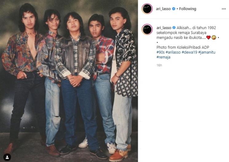 Potret jadul Dewa 19. (Instagram/@ari_lasso)