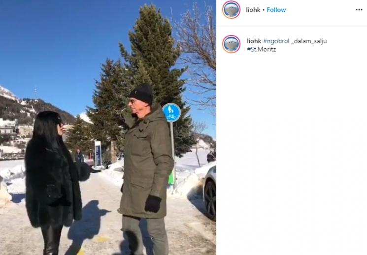 Kedekatan Syahrini dan ayah angkat bule (Instagram/@liohk)