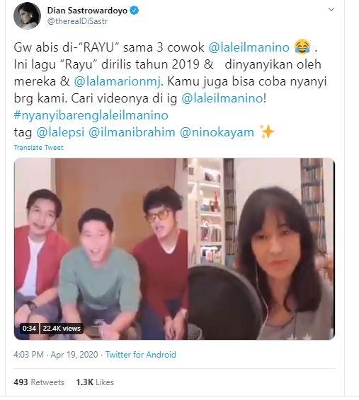 Dian Sastrowardoyo. (Twitter/@Therealdisastr)