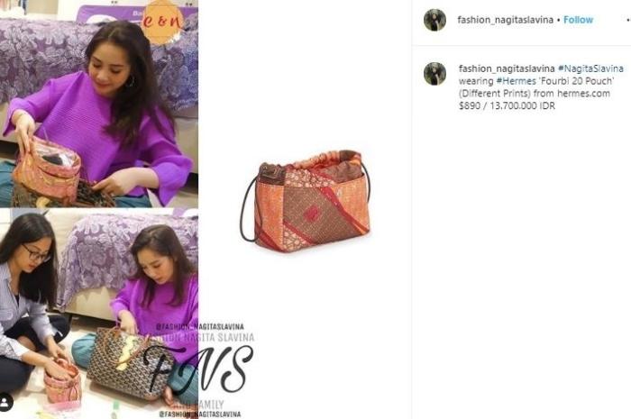 Pouch belasan juta Nagita Slavina. (Instagram/@fashion_nagitaslavina)