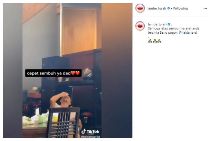 Viral Tik Tok kondisi Mat Solar. (Instagram/@lambe_turah)